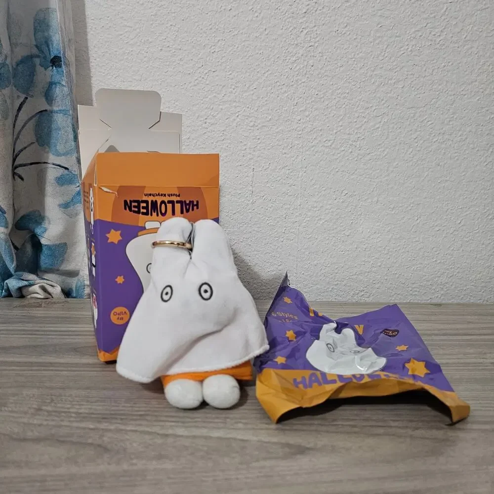 Vipo Miffy Halloween Plush Keychain OPENED CONFIRMED Playful Kitty Orange Dress